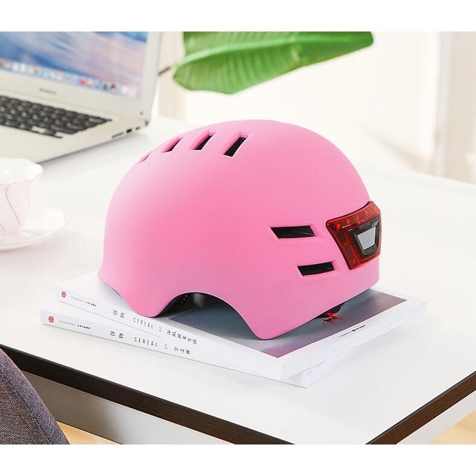 Bicycle helmet with LED headlight - S45-79-3 - 652886 - Pink