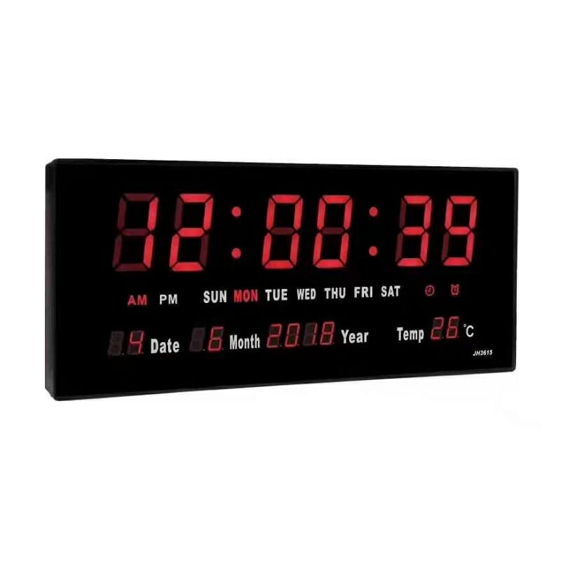 Electronic digital LED clock - JH-3615 - 676173 - Red