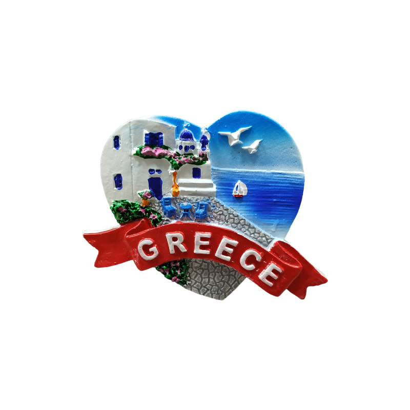 Tourist souvenir magnet - Set of 12pcs - Resin Magnet - Greece - 678012