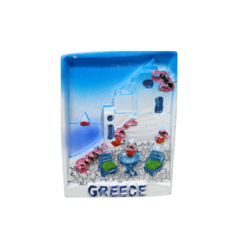 Tourist Souvenir Magnet – Set of 12pcs - Resin Magnet - Greece - 678013