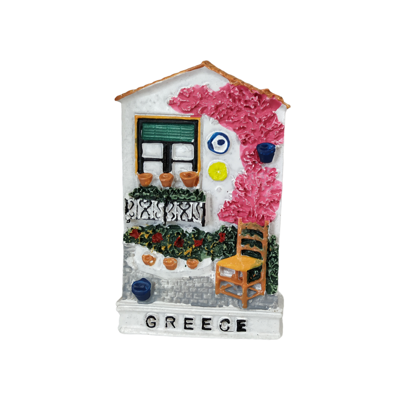 Tourist Souvenir Magnet – Set of 12pcs - Resin Magnet - Greece - 678015