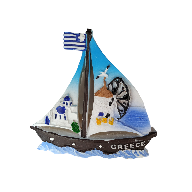 Tourist souvenir magnet - Set of 12pcs - Resin Magnet - Greece - 678027