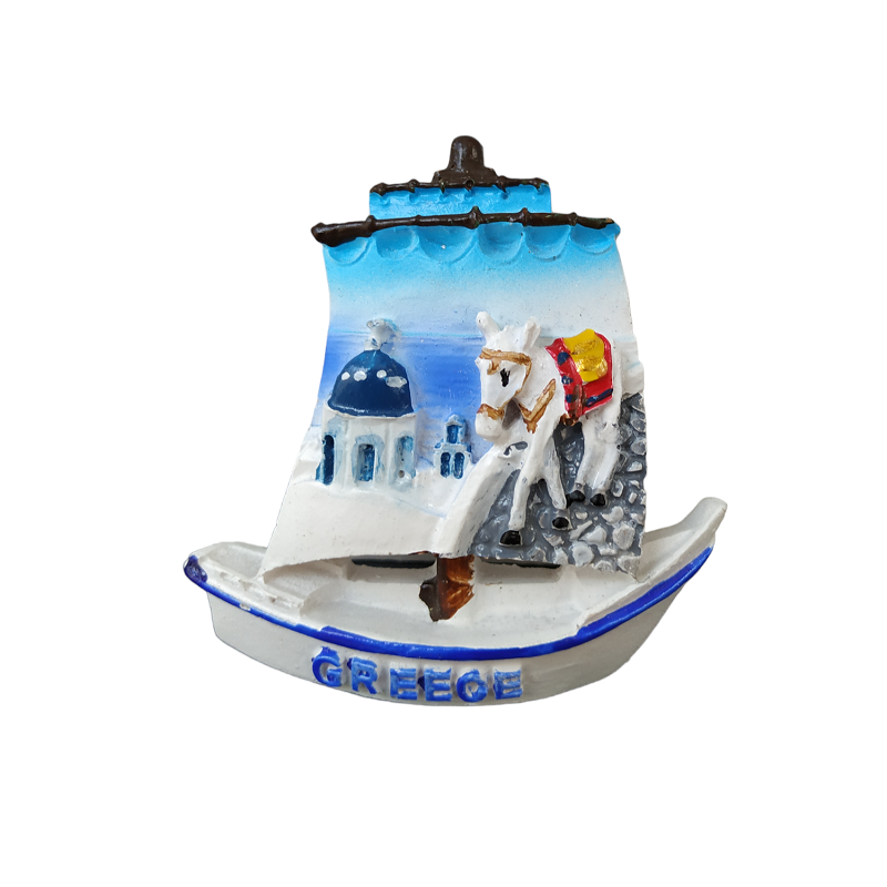 Tourist Souvenir Magnet – Set of 12pcs - Resin Magnet - Greece - 678028