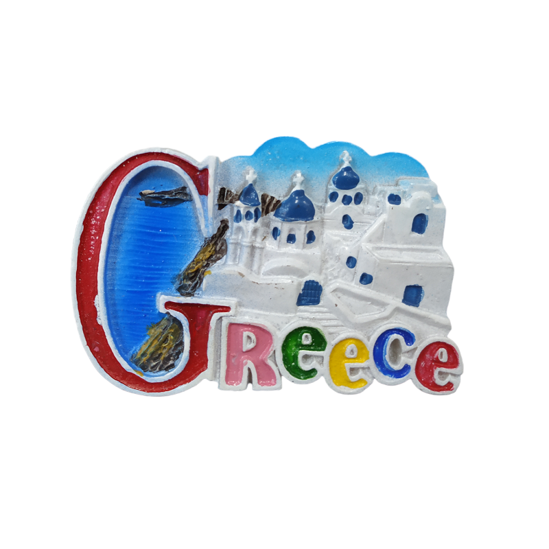 Tourist Souvenir Magnet – Set of 12pcs - Resin Magnet - Greece - 678041