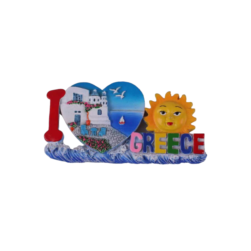 Tourist souvenir magnet - Set of 12pcs - Resin Magnet - Greece - 678048