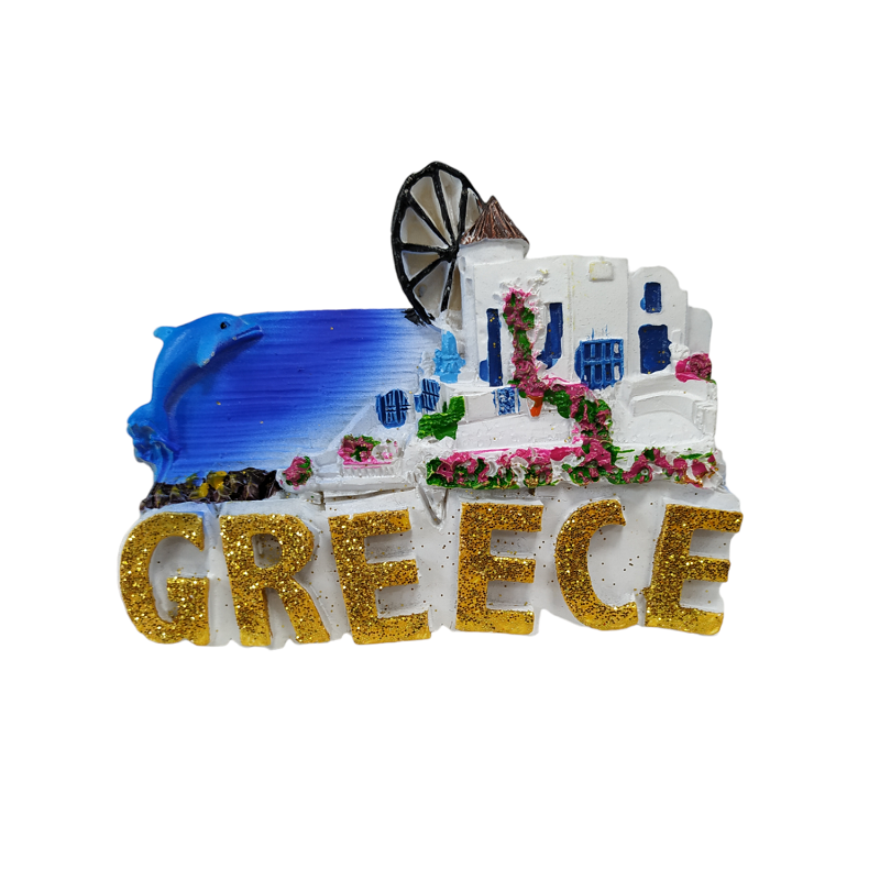 Tourist Souvenir Magnet - Set of 12pcs - Resin Magnet - Greece - 678063