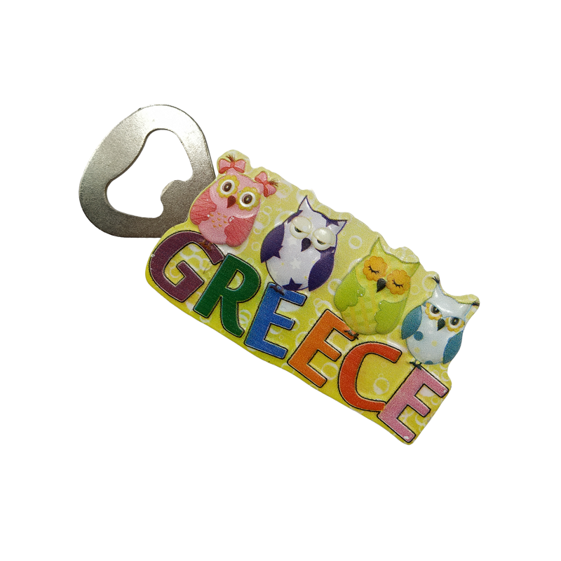 Tourist Souvenir Magnet - Bottle Opener - Set of 12pcs - Resin Magnet - Greece - 678069