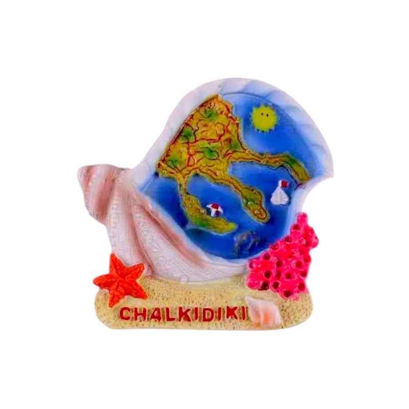 Tourist Souvenir Magnet – Set of 12pcs - Resin Magnet - Chalkidiki - 678072