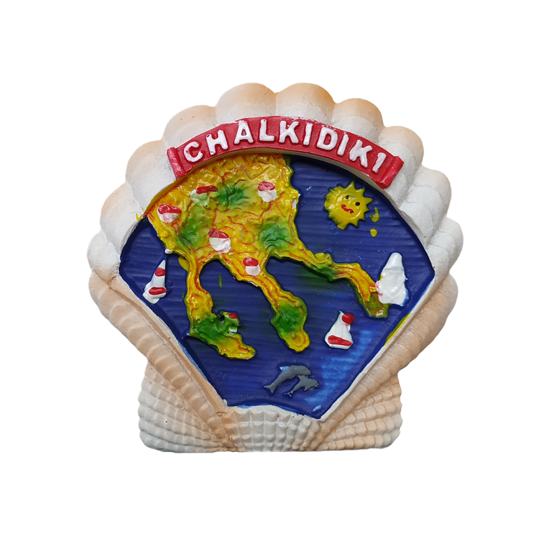 Tourist Souvenir Magnet – Set of 12pcs - Resin Magnet - Chalkidiki - 678074