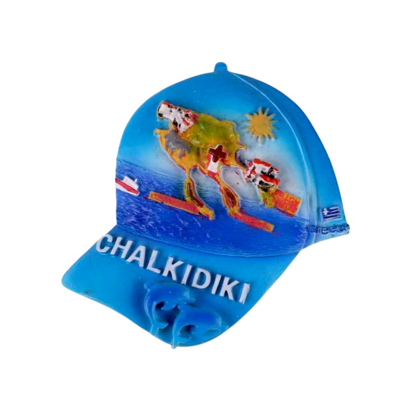 Tourist Souvenir Magnet – Set of 12pcs - Resin Magnet - Chalkidiki - 678075