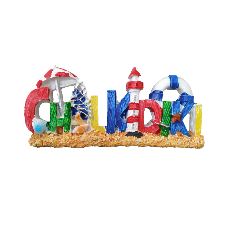 Tourist Souvenir Magnet – Set of 12pcs - Resin Magnet - Chalkidiki - 678077