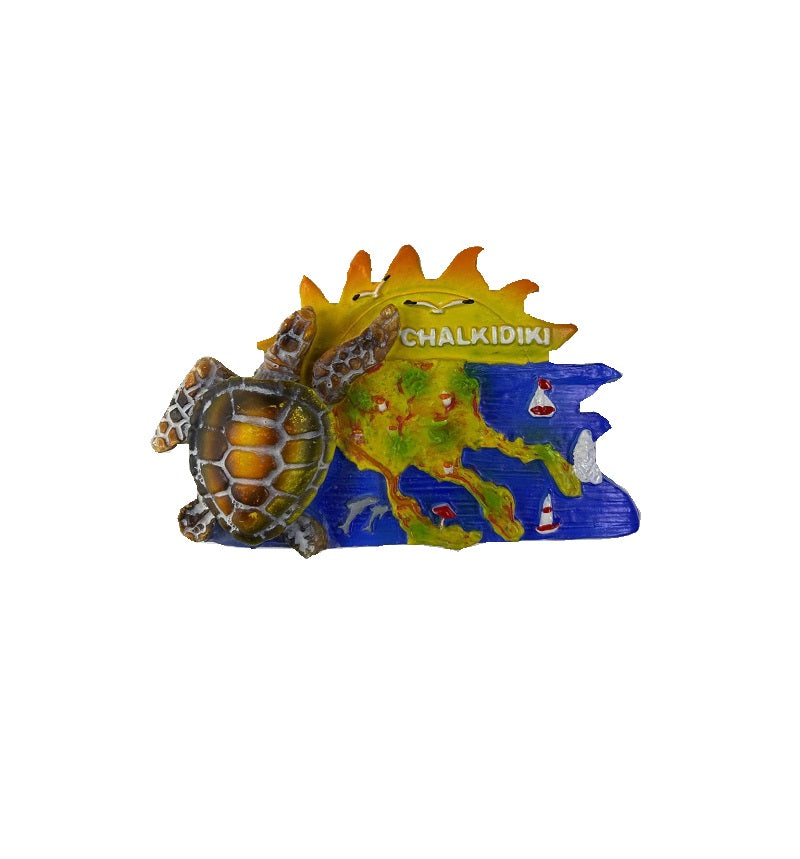 Tourist Souvenir Magnet – Set of 12pcs - Resin Magnet - Chalkidiki - 678080
