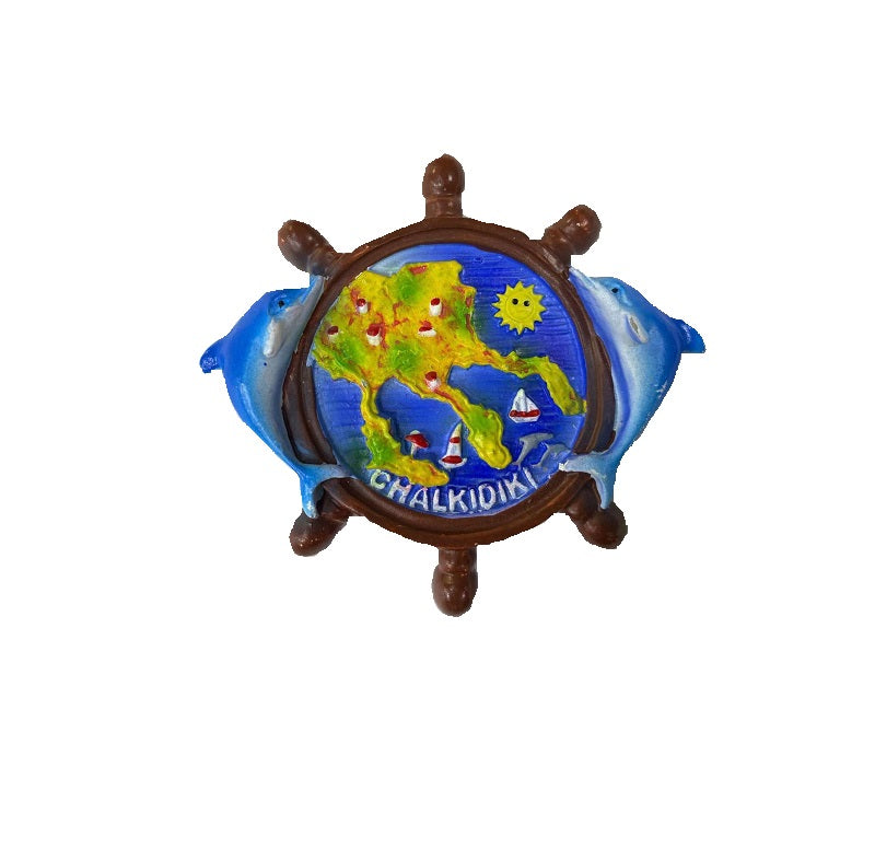 Tourist Souvenir Magnet – Set of 12pcs - Resin Magnet - Chalkidiki - 678083
