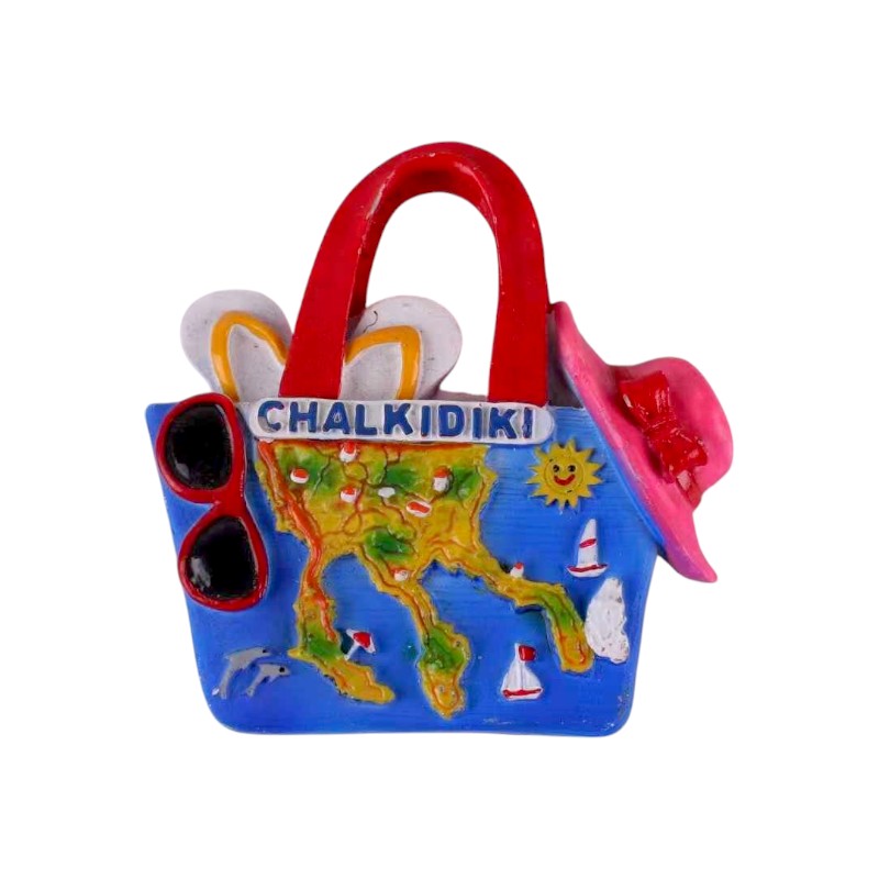 Tουριστικό μαγνητάκι Souvenir – Σετ 12pcs - Resin Magnet - Chalkidiki - 678085