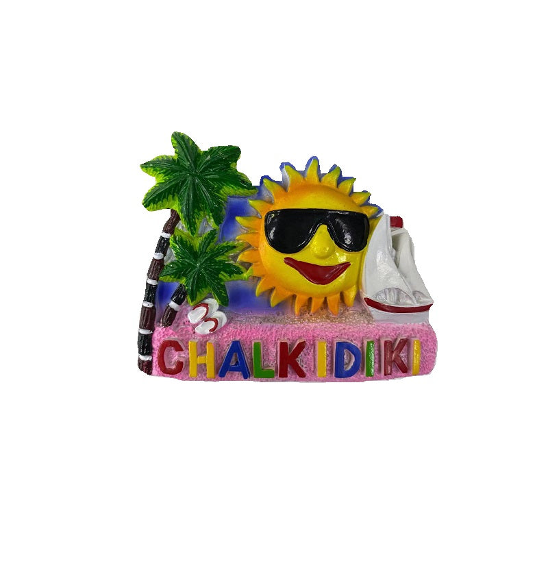 Tourist Souvenir Magnet – Set of 12pcs - Resin Magnet - Chalkidiki - 678099