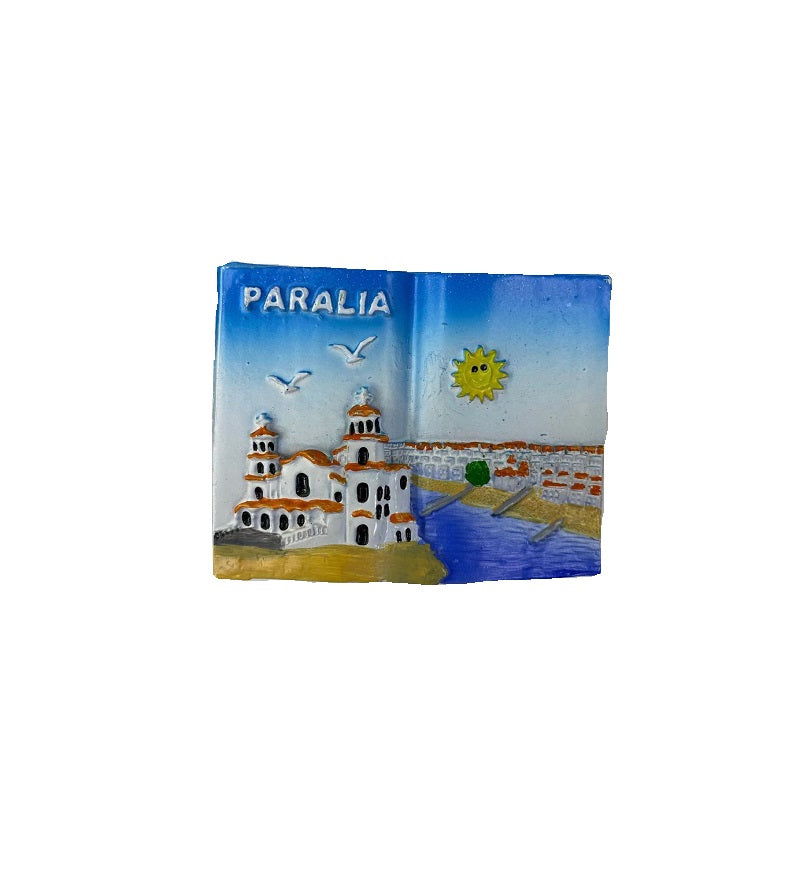 Tourist Souvenir Magnet – Set of 12pcs - Resin Magnet - Paralia - 678103