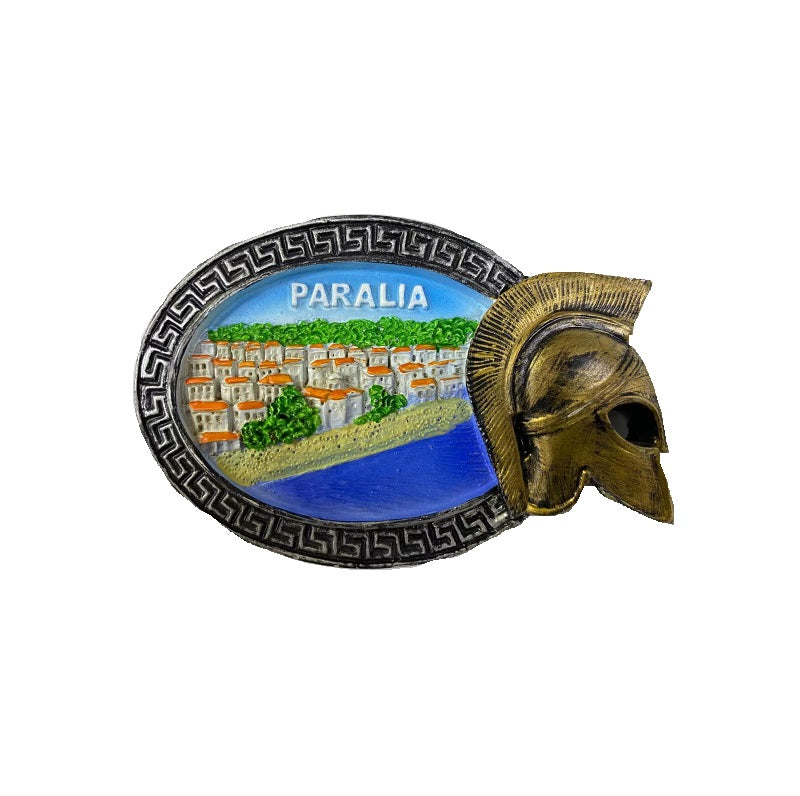 Tourist Souvenir Magnet - Set of 12pcs - Resin Magnet - Paralia - 678106