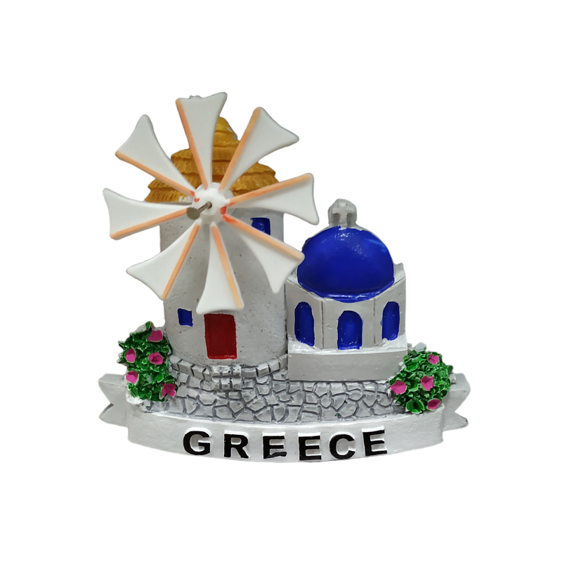Tourist Souvenir Magnet – Set of 12pcs - Resin Magnet - Greece - 678176