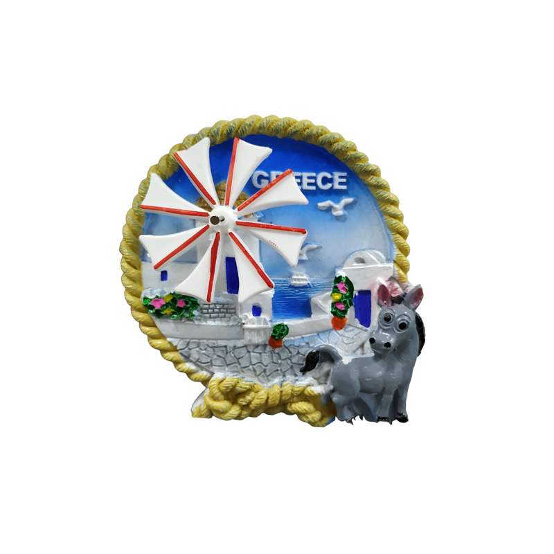 Tourist Souvenir Magnet – Set of 12pcs - Resin Magnet - Greece - 678181