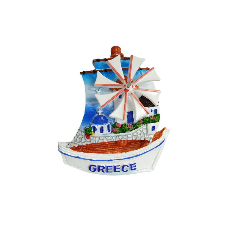 Tourist Souvenir Magnet – Set of 12pcs - Resin Magnet - Greece - 678183