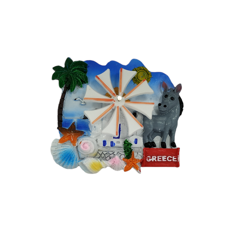 Tourist Souvenir Magnet – Set of 12pcs - Resin Magnet - Greece - 678190