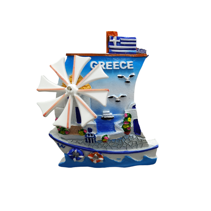 Tourist Souvenir Magnet – Set of 12pcs - Resin Magnet - Greece - 678191
