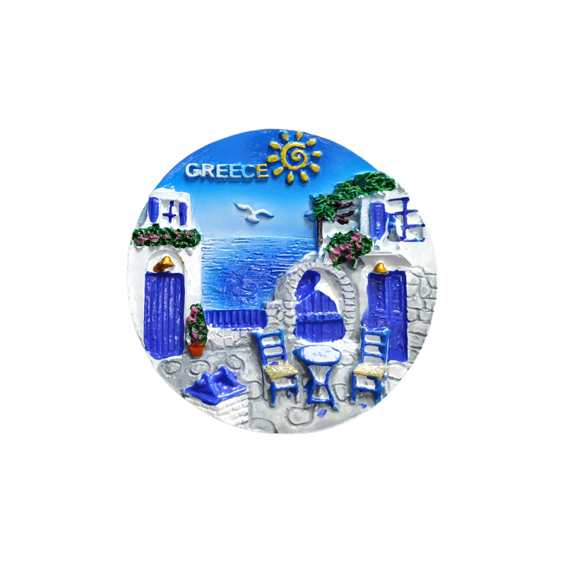 Tourist Souvenir Magnet – Set of 12pcs - Resin Magnet - Greece - 678235