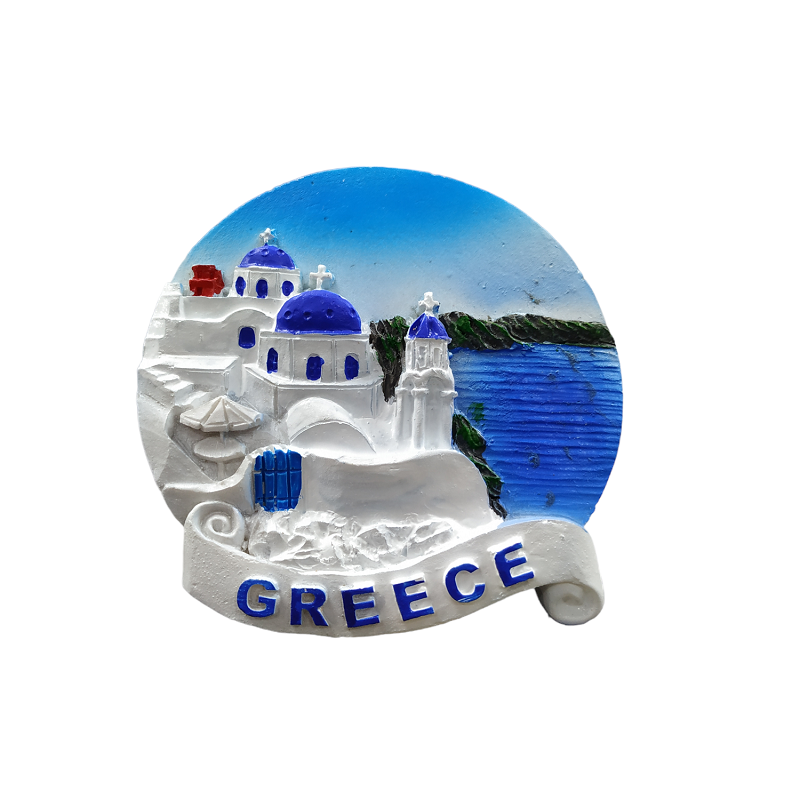 Tourist Souvenir Magnet – Set of 12pcs - Resin Magnet - Greece - 678250