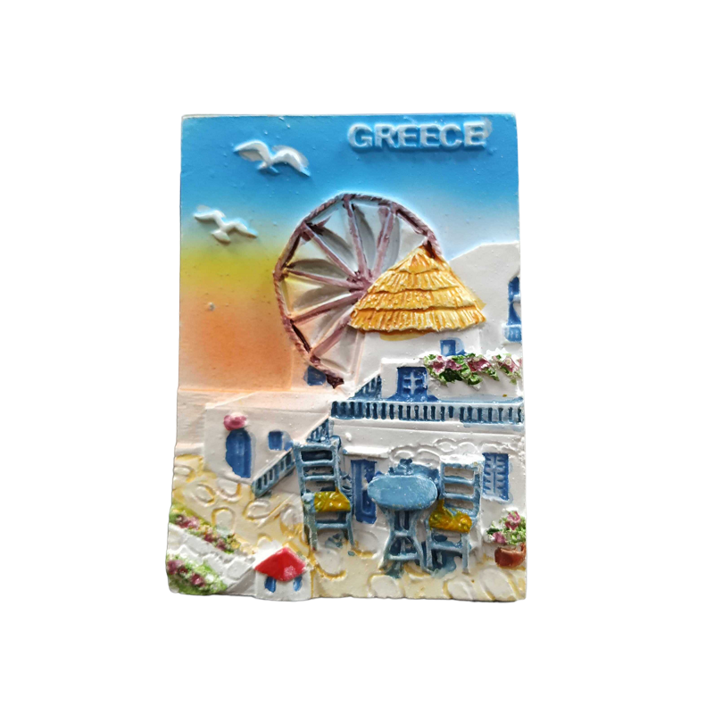Tourist Souvenir Magnet – Set of 12pcs - Resin Magnet - Greece - 678262