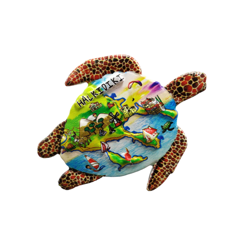 Tourist Souvenir Magnet – Set of 12pcs - Resin Magnet - Chalkidiki - 678315