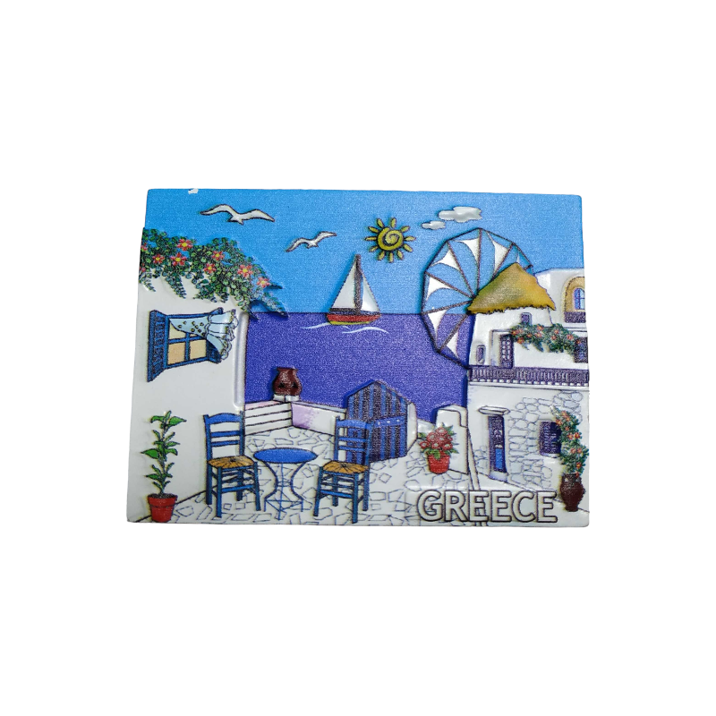 Tourist Souvenir Magnet - Set of 12pcs - Resin Magnet - Greece - 678319