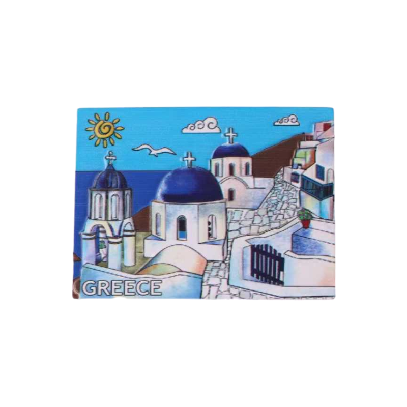Tourist Souvenir Magnet - Set of 12pcs - Resin Magnet - Greece - 678324