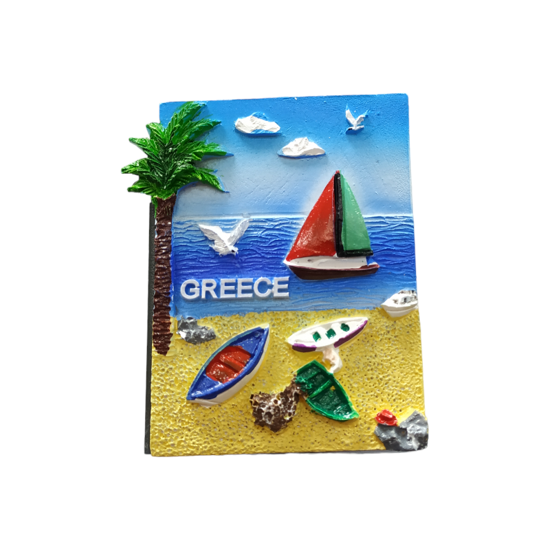 Tourist Souvenir Magnet - Set of 12pcs - Resin Magnet - Greece - 678340