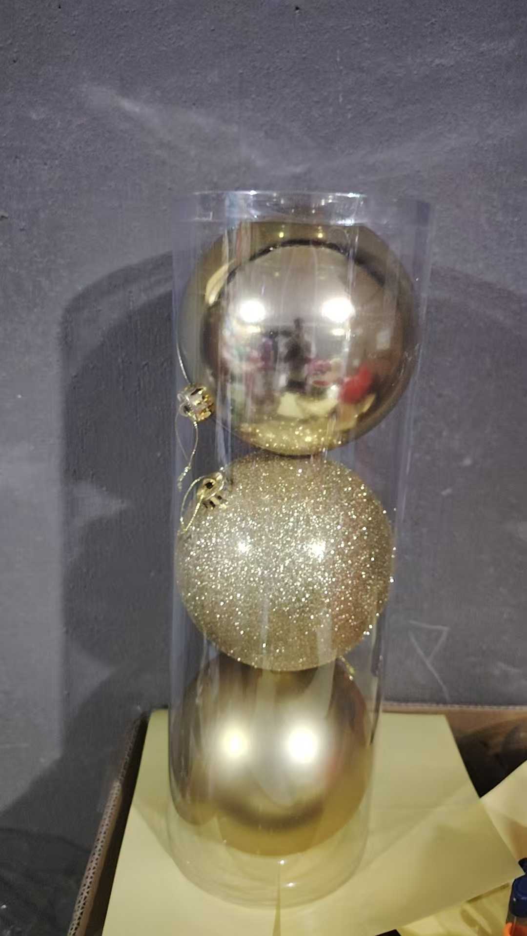 Σετ Χριστουγεννιάτικες μπάλες - 15cm - 3pcs - 326130 - Gold