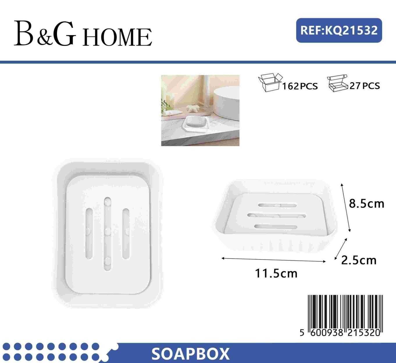 Σαπουνοθήκες μπάνιου πλαστικές σε σετ 9Χ - White - 21532