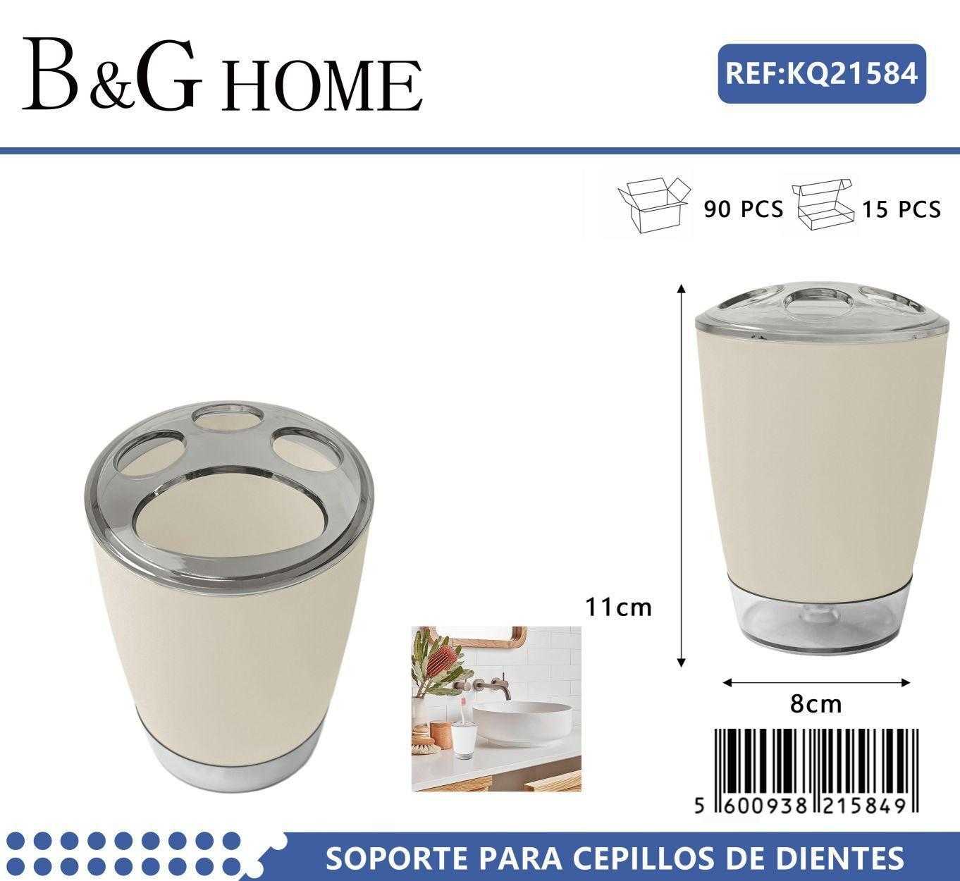 Plastic toothbrush cases in set of 5 - Beige - 21584