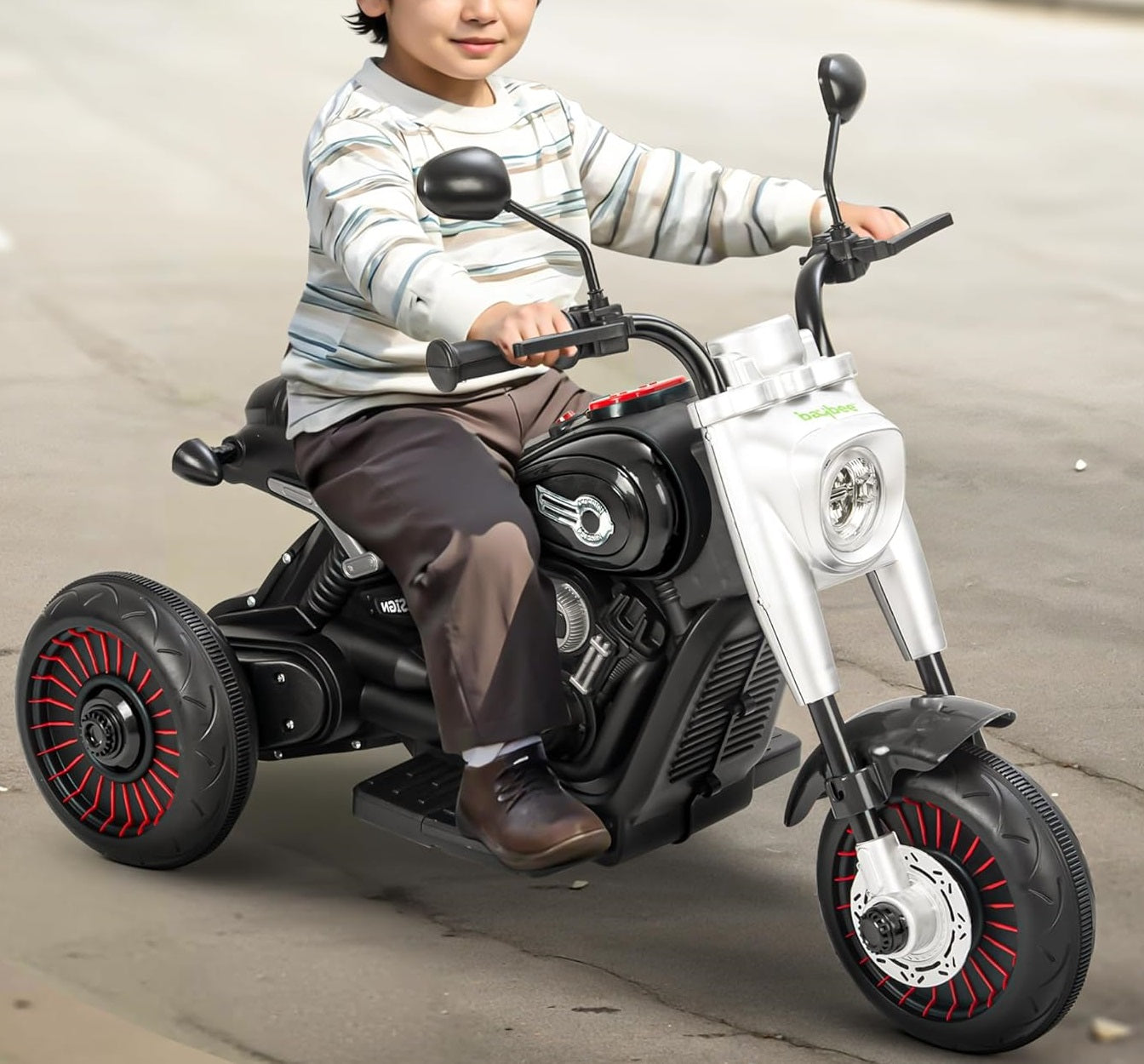 Children's electric tricycle scooter - BJQ-818 - 701113 - Green