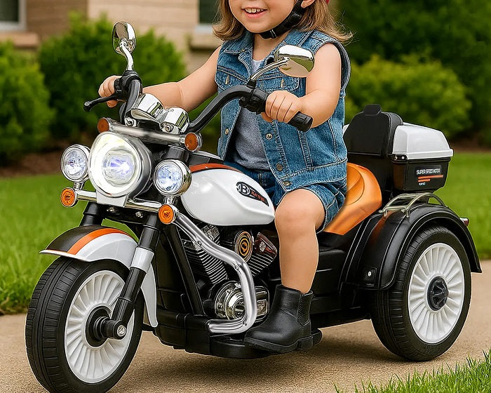 Children's electric tricycle scooter with headlight - BJQ-6388 - 701114 - Pink