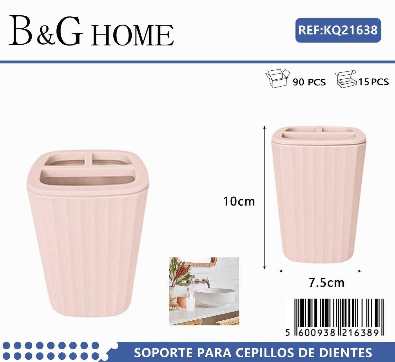 Plastic toothbrush cases in set of 5 - Light Pink - 21638