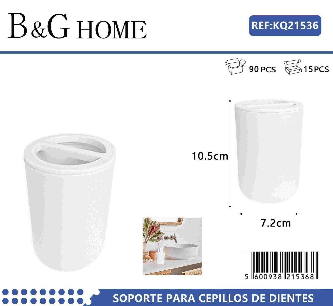 Θήκες οδοντόβουρτσας πλαστικές σε σετ 5Χ - White - 21536