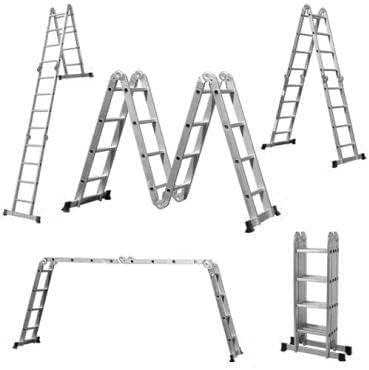 Πτυσσόμενη πολυμορφική σκάλα αλουμινίου - 116 - 3.7m - 711087