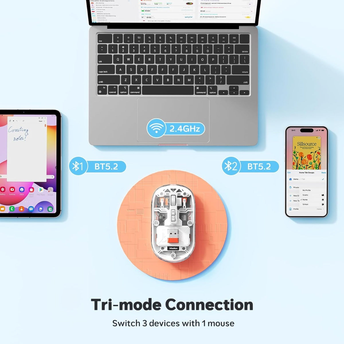 Meetion MT-BTM005 Wireless Mouse White