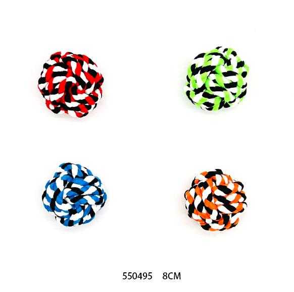 Rope ball dog toy - 8cm - 12pcs - 550495
