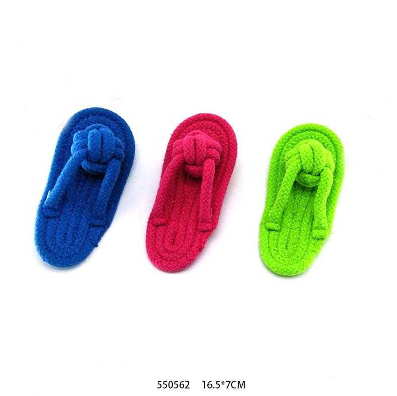 Παιχνίδι σκύλου παντοφλάκι από σχοινί - 16.5x7cm - 12pcs - 550562