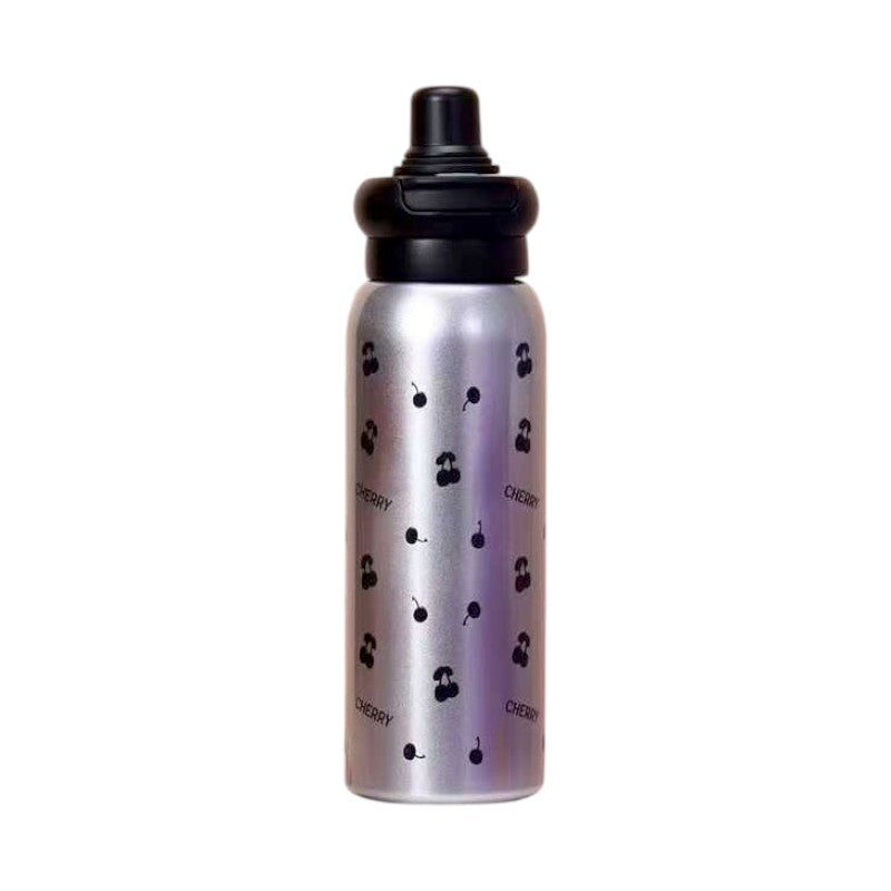 Portable thermos flask - 600ml - 722337 - Black/Silver