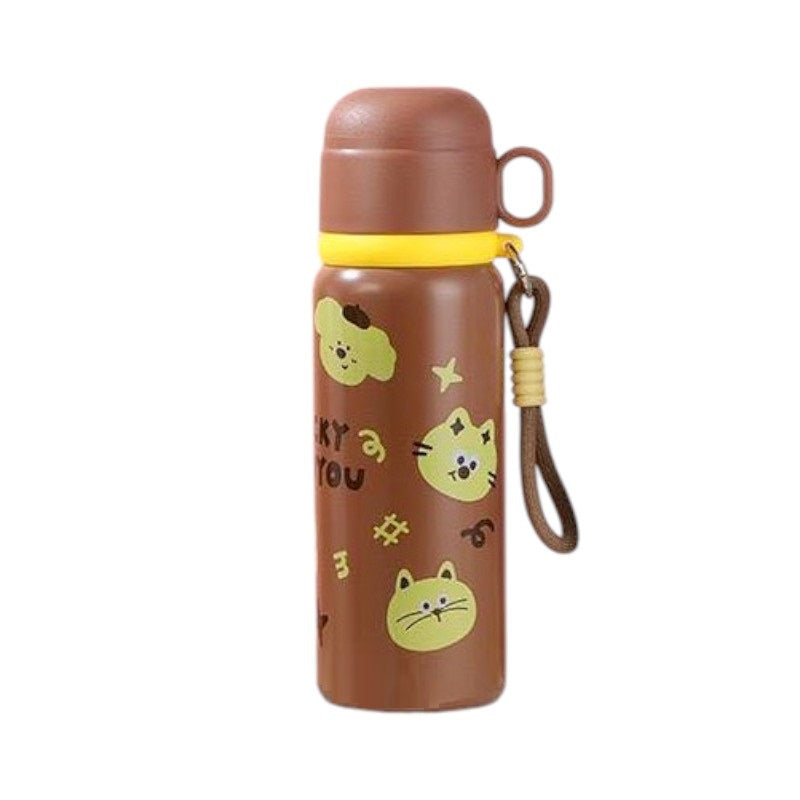 Children's thermos flask with mug - 500ml - 722368 - Brown