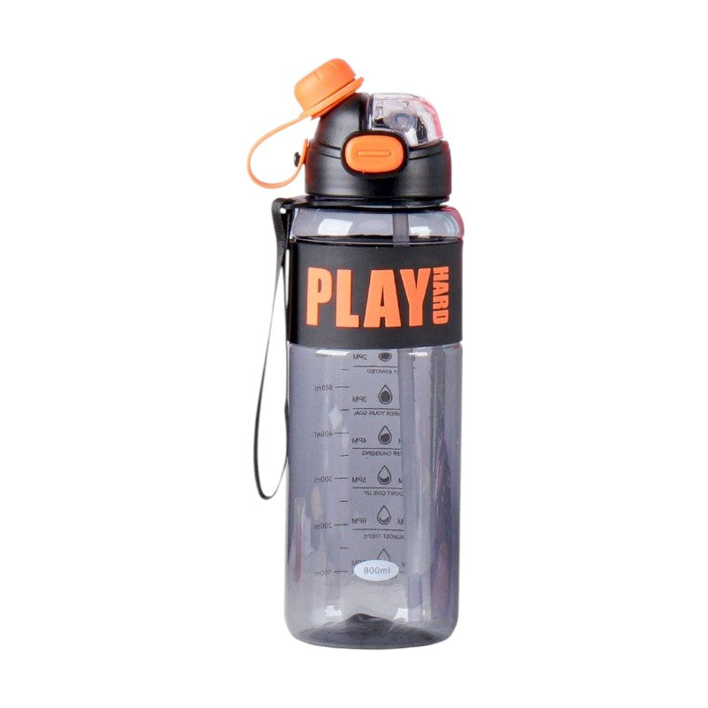 Portable plastic water bottle - 800ml - 722412 - Black