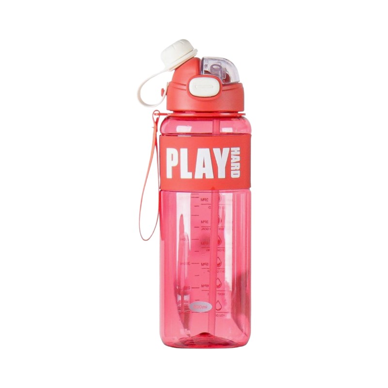 Portable plastic water bottle - 800ml - 722412 - Pink