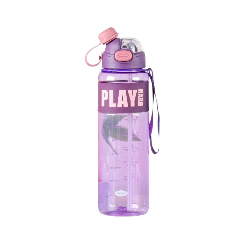 Portable plastic water bottle - 800ml - 722412 - Purple