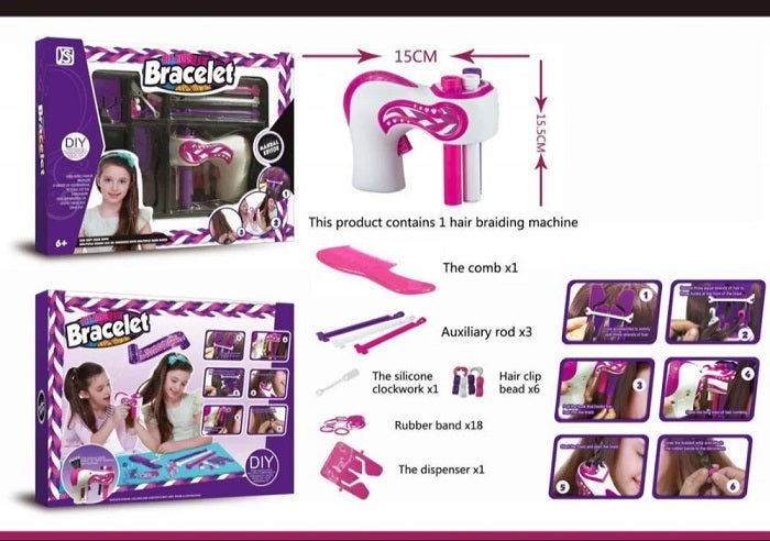 Hair braiding set with patterns - 892DIY - 730213